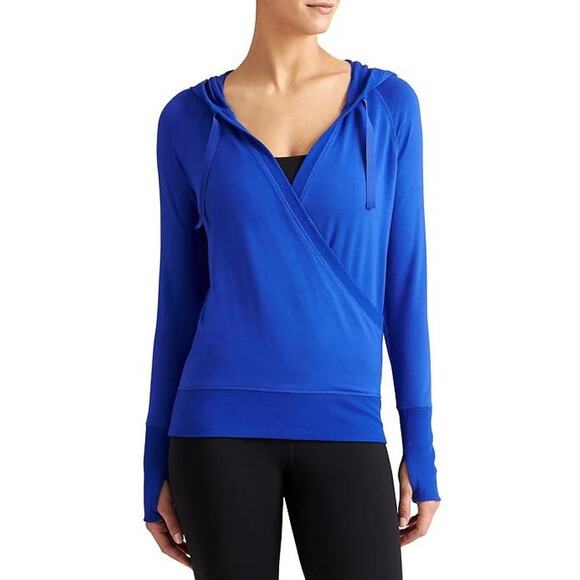 Athleta Inner Twist Hoodie w Thumbholes Capri Blue Small - Picture 10 of 10
